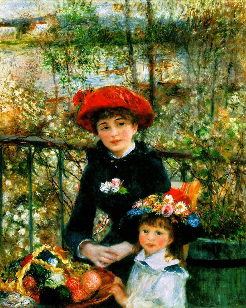 On the terrace - Pierre-Auguste Renoir painting on canvas